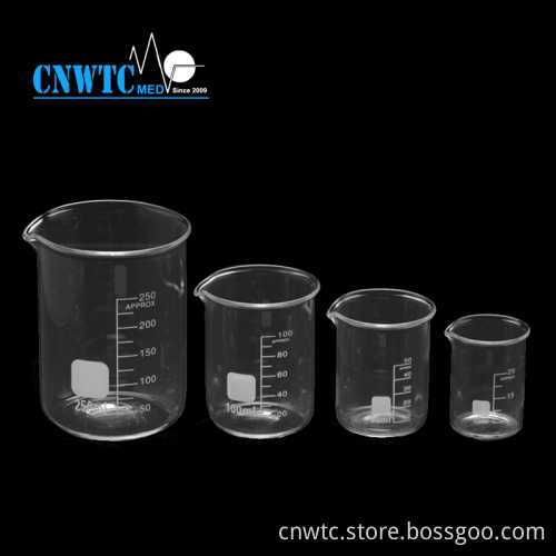 Borosilicate Glass Beakers: Sizes 250ml and 500ml for Laboratory Tests